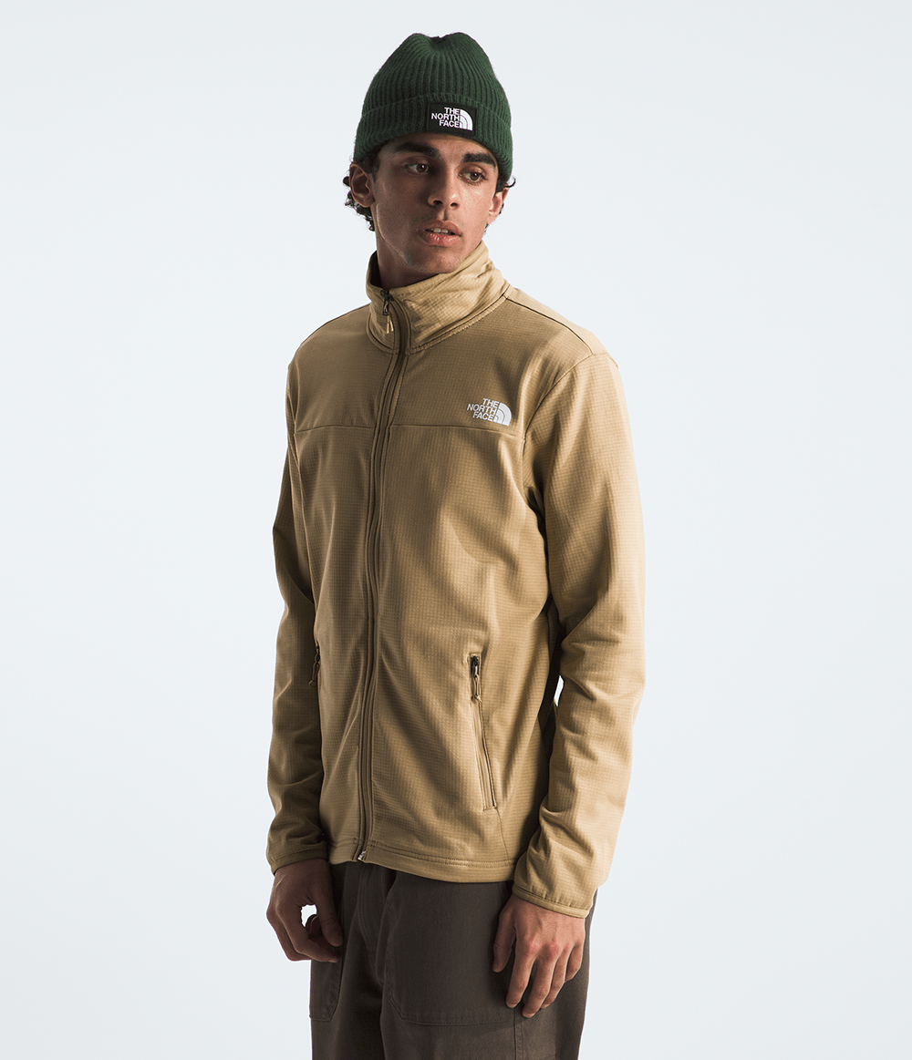 Polaire TNF Homme Cedar Trail Grid Full Zip Khaki Stone