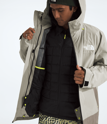TNF Herrenjacke Thermoball Eco Snow Triclimate Clay Grey/TNF Black