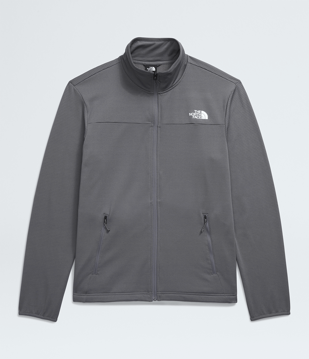Trail Grid Full Zip Gris Perle Fumé