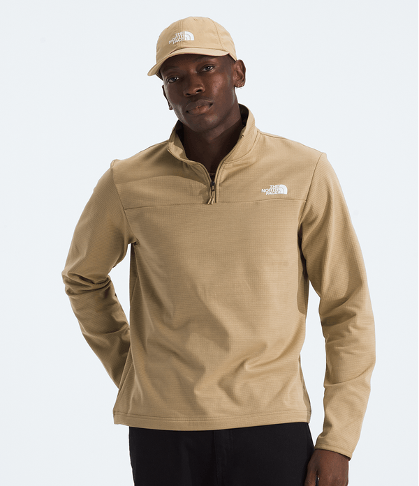 Polaire The North Face Homme Cedar Trail Grid 1/4 Zip Kaki Stone