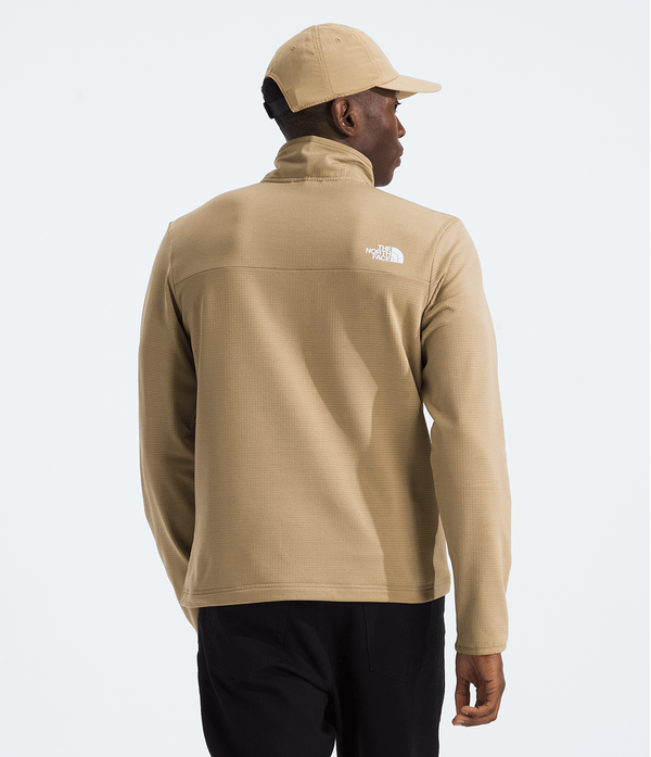 Polaire The North Face Homme Cedar Trail Grid 1/4 Zip Kaki Stone
