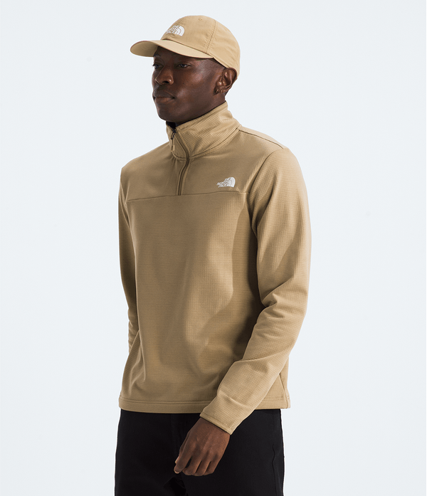 Polaire The North Face Homme Cedar Trail Grid 1/4 Zip Kaki Stone
