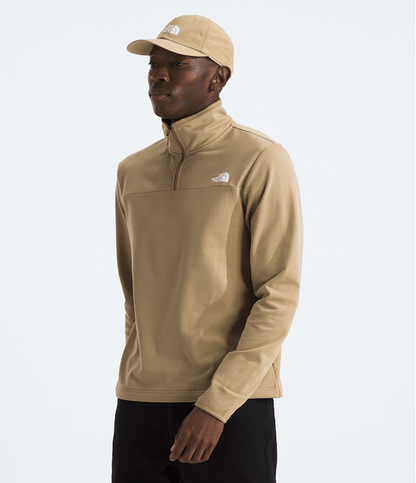 Polaire The North Face Homme Cedar Trail Grid 1/4 Zip Kaki Stone