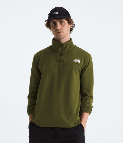 Polaire The North Face pour homme Cedar Trail Grid 1/4 Zip Vert Olive