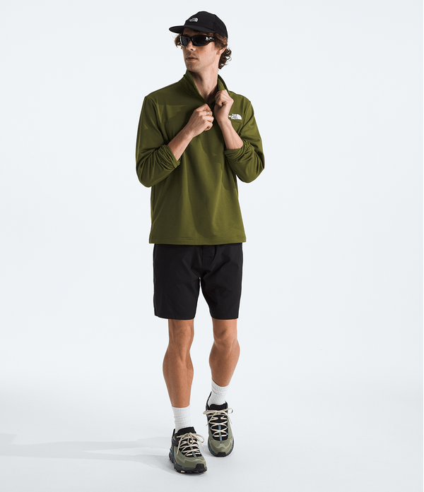 Polaire The North Face pour homme Cedar Trail Grid 1/4 Zip Vert Olive