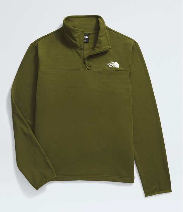 Polaire The North Face pour homme Cedar Trail Grid 1/4 Zip Vert Olive