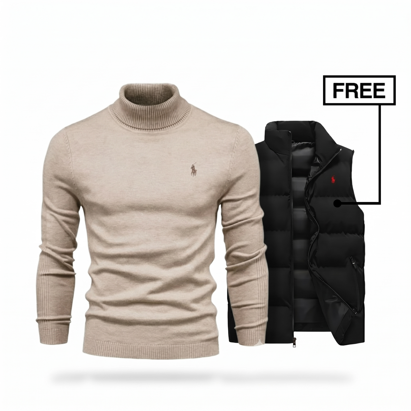 RL Premium Sweater + Vest jacket Free
