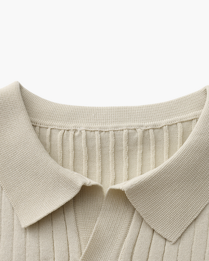 Geripptes Premium-Polo