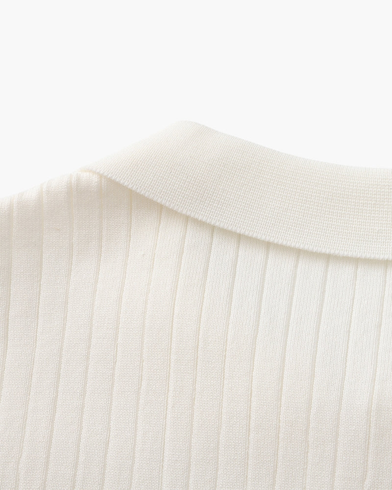 Geripptes Premium-Polo