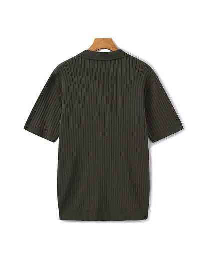 Geripptes Premium-Polo