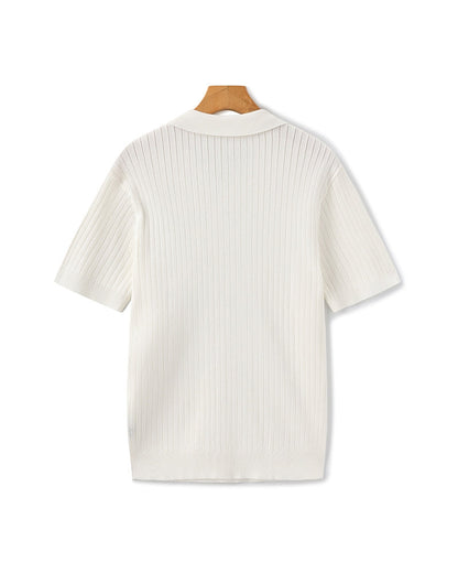 Geripptes Premium-Polo