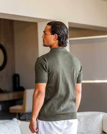 Geripptes Premium-Polo
