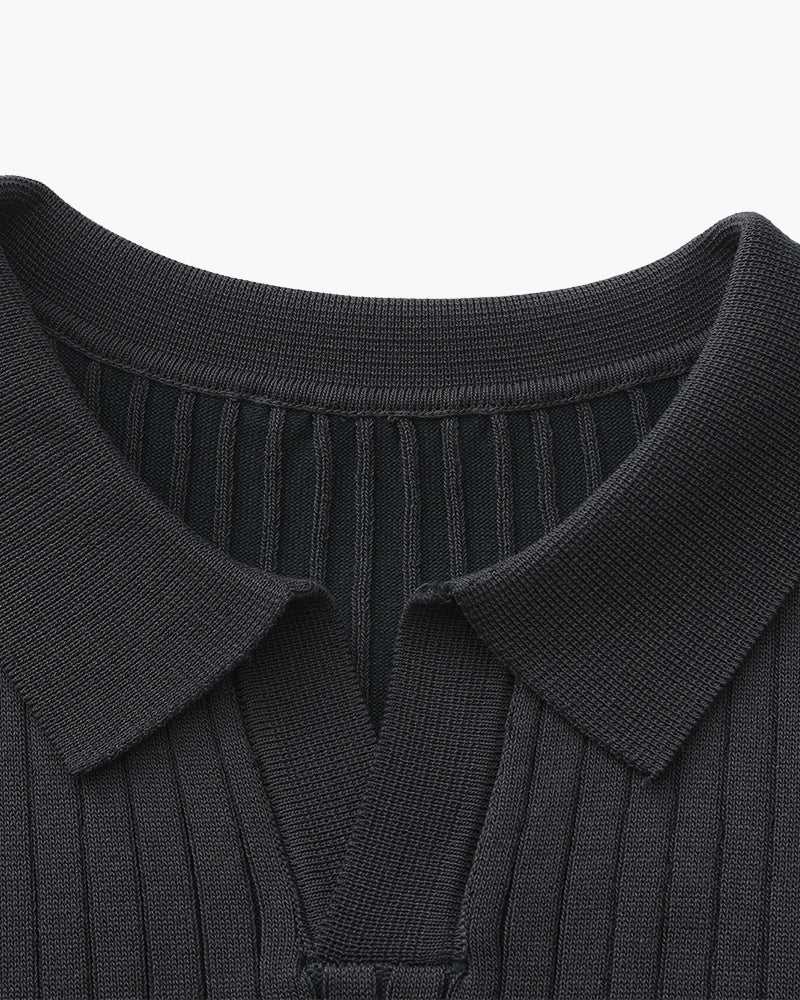 Geripptes Premium-Polo