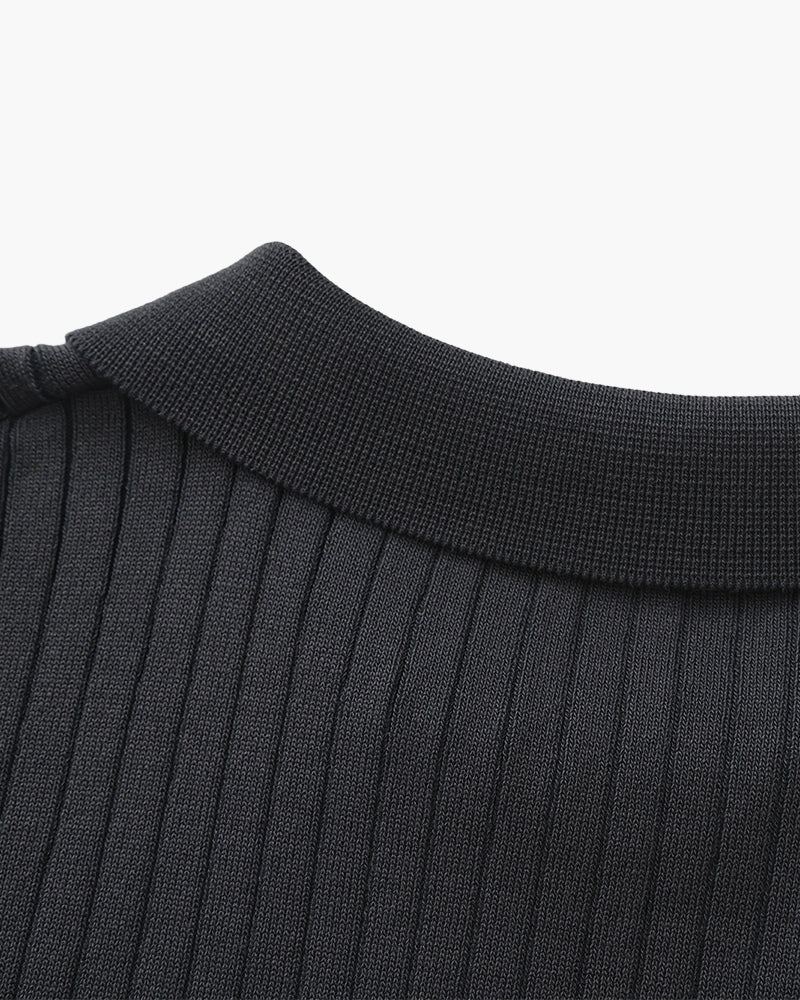 Geripptes Premium-Polo