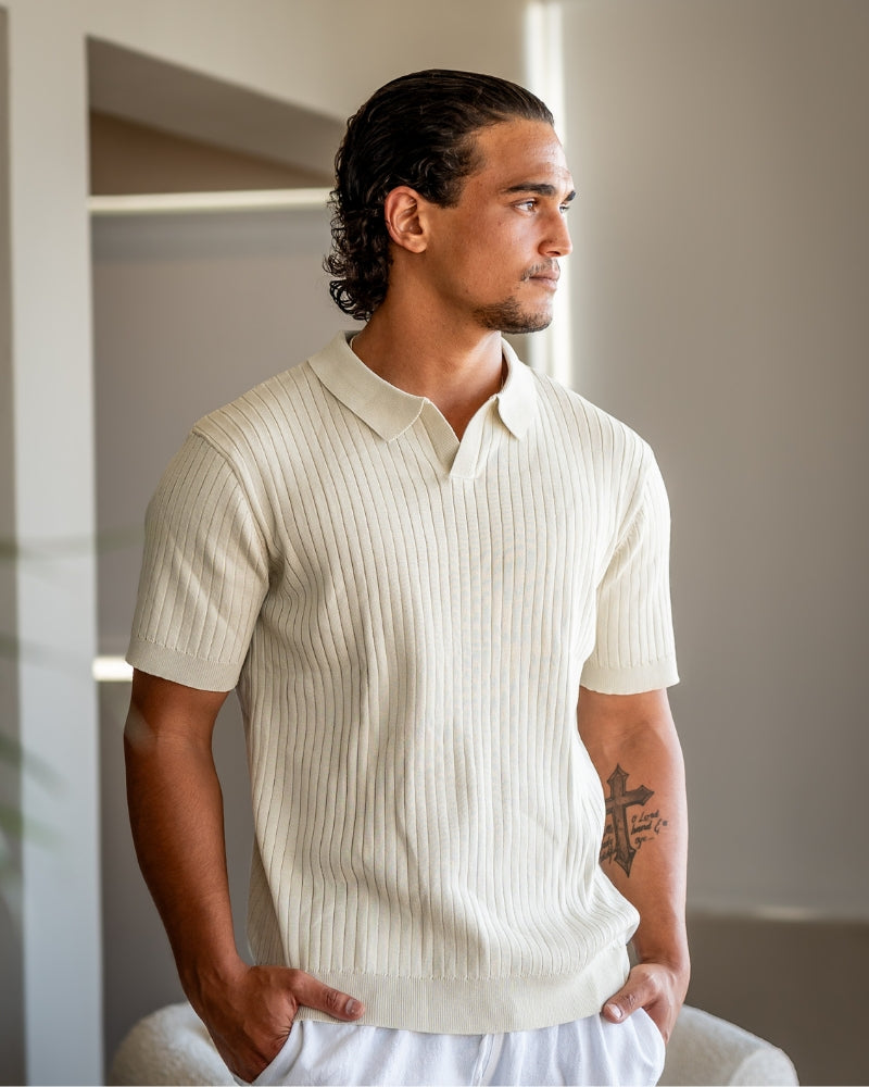 Geripptes Premium-Polo
