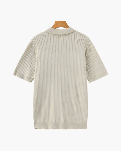 Geripptes Premium-Polo