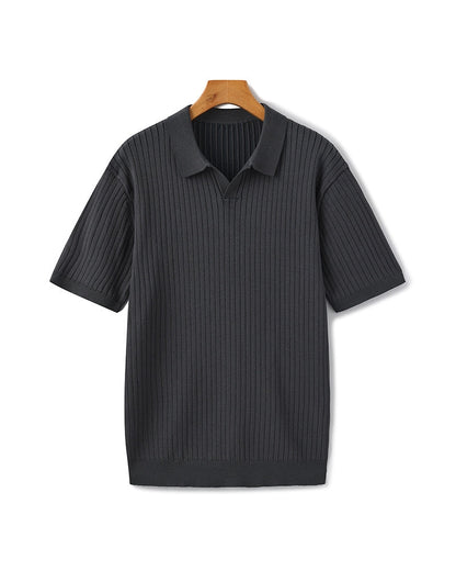 Geripptes Premium-Polo