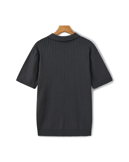 Geripptes Premium-Polo