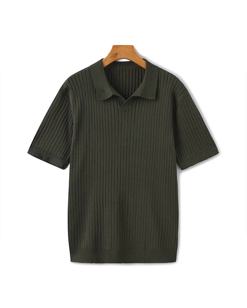 Geripptes Premium-Polo