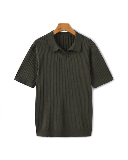 Geripptes Premium-Polo