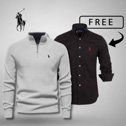 RL Style & Comfort Premium – Half-Zip Jumper + FREE Classic Shirt