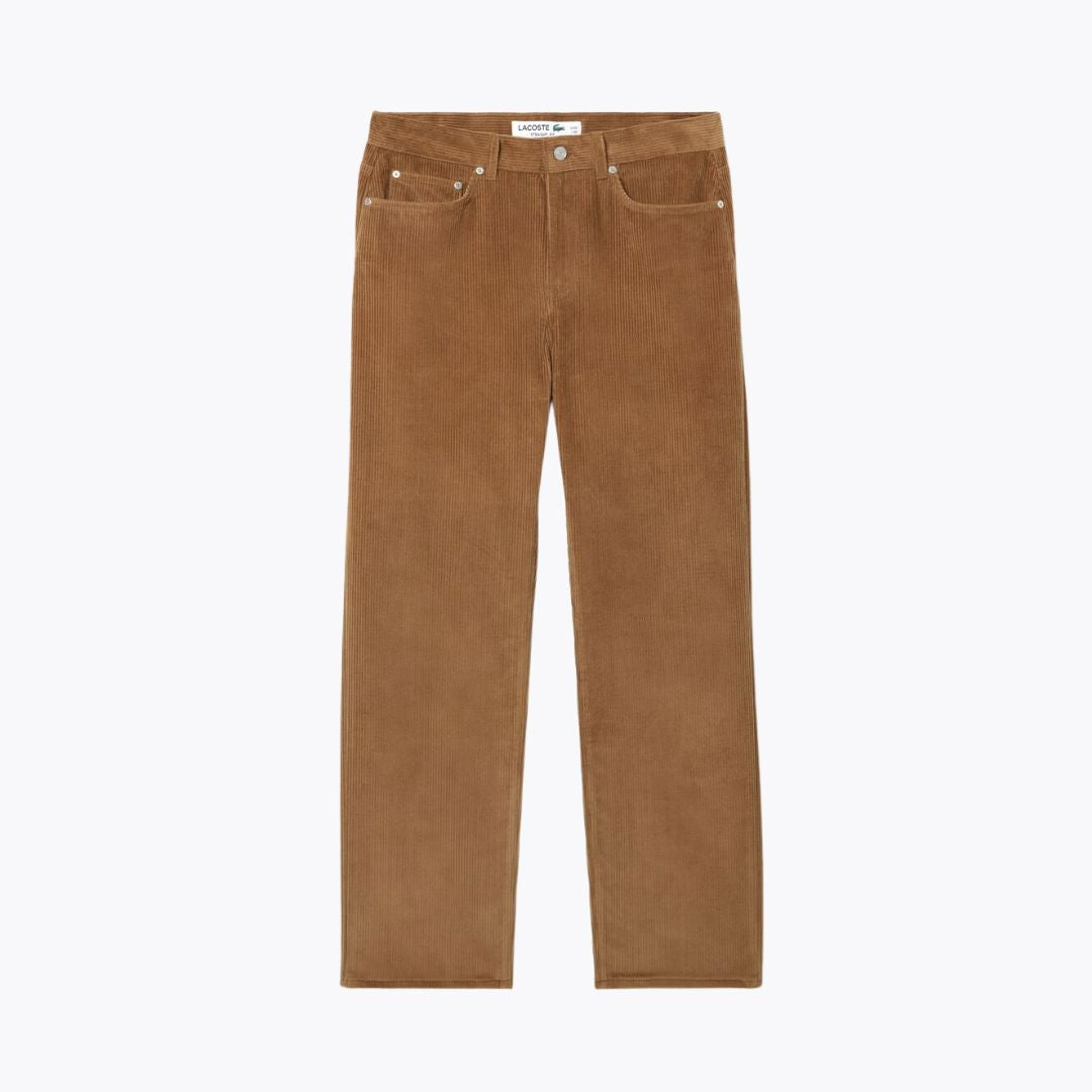 Pantalon droit en velours côtelé 5 poches LC