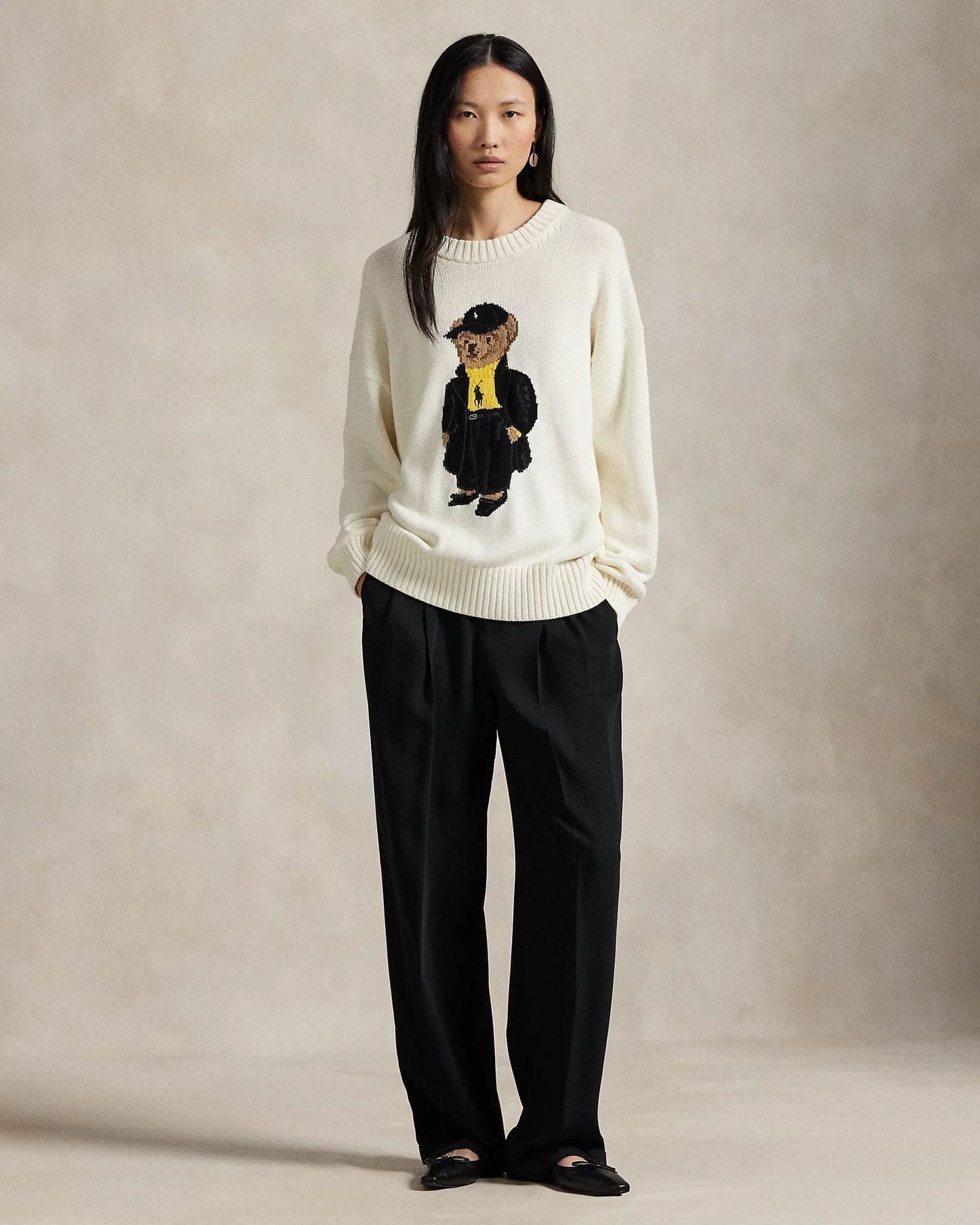 RL Polo Bear Cotton Crewneck Sweater