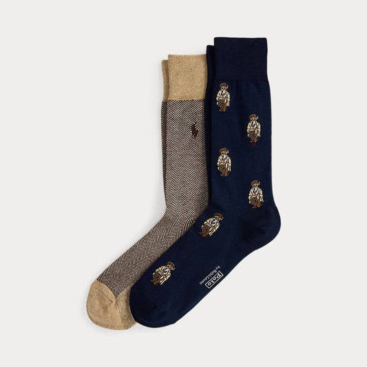 RL Polo Bear No-Show Socks 2-Pack