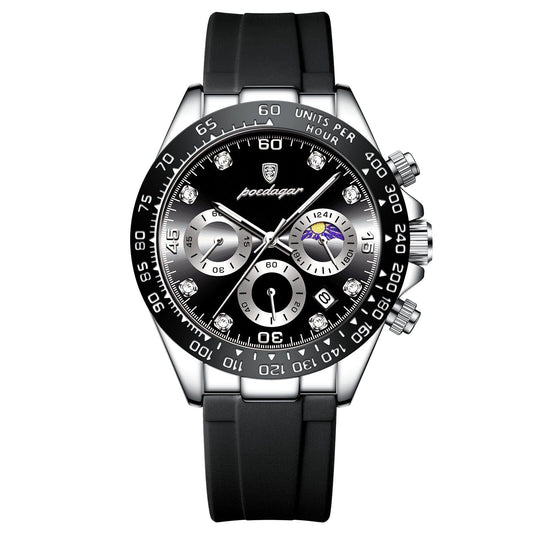 POEDAGAR Watch Chronograph Fase Date