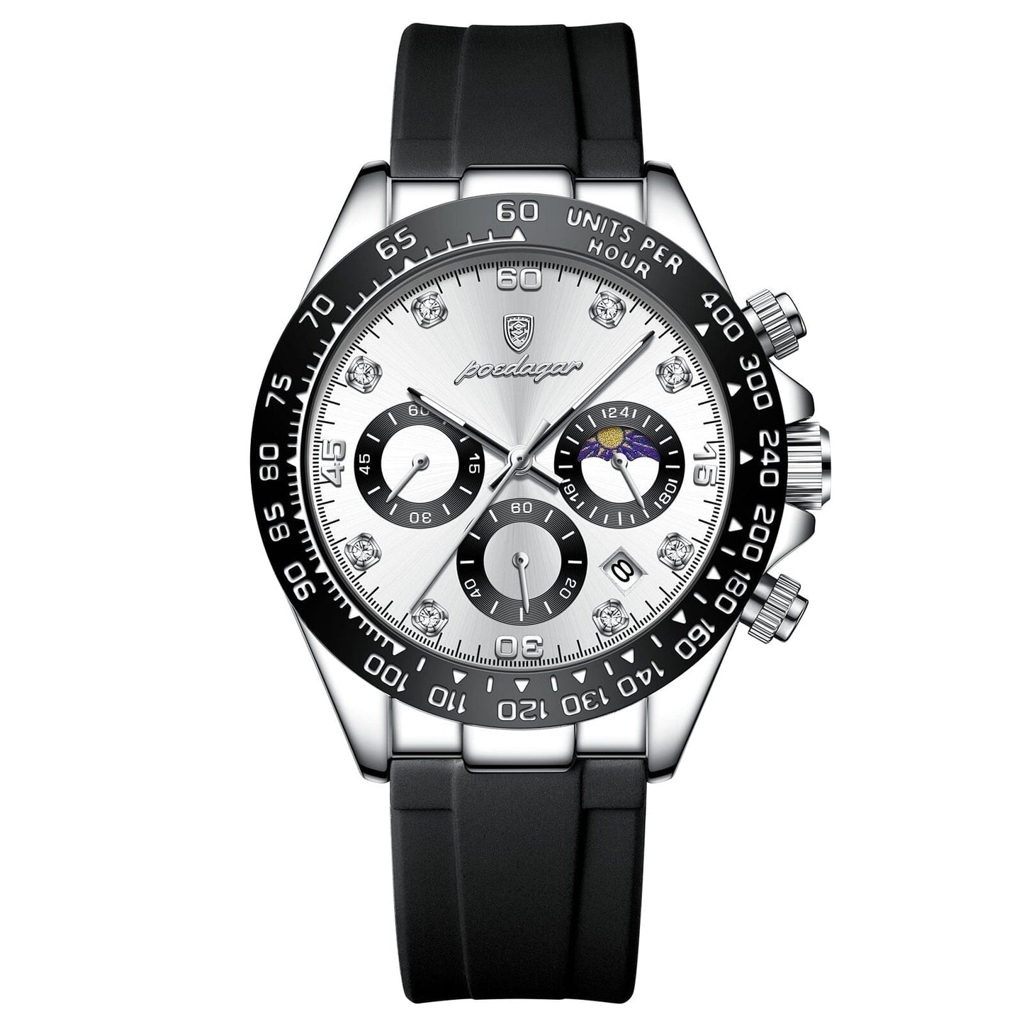 POEDAGAR Watch Chronograph Fase Date