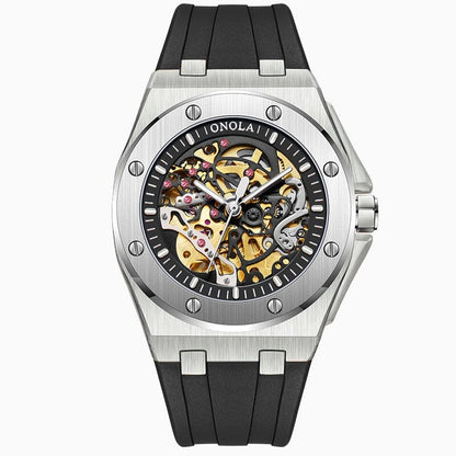 POEDAGAR Watch Skeleton Oak